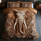 Set di Biancheria da Letto Trapuntata 3 Pezzi Famiglia dell'Elefante