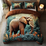 Set di Biancheria da Letto Trapuntata 3 Pezzi Eredità dell'Elefante
