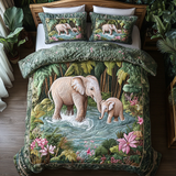 Set di Biancheria da Letto Trapuntata 3 Pezzi Maestà dell'Elefante