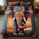 Set di Biancheria da Letto Trapuntata 3 Pezzi Sentiero dell'Elefante