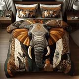 Set di Biancheria da Letto Trapuntata 3 Pezzi Serenata dell'Elefante