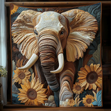 Marcia di Girasoli dell'Elefante Coperta Trapuntata