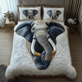 Set di Biancheria da Letto Trapuntata 3 Pezzi Tranquillità dell'Elefante