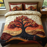 Set di Biancheria da Letto Trapuntata 3 Pezzi Albero della Brace