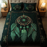 Set di Biancheria da Letto Trapuntata 3 Pezzi Fascino Smeraldo
