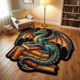 Drago Smeraldo Tappeto Sagomato