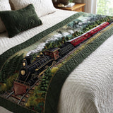Locomotiva di Smeraldo Runner da Letto Trapuntato
