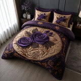 Set di Biancheria da Letto Trapuntata 3 Pezzi Incantato Ametista