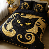 Set di Biancheria da Letto Trapuntata 3 Pezzi Incantato Ebony