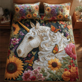 Set di Biancheria da Letto Trapuntata 3 Pezzi Unicorno Incantato del Prato
