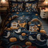 Set di Biancheria da Letto Trapuntata 3 Pezzi Ombre Incantate