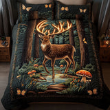 Set di Biancheria da Letto Trapuntata 3 Pezzi Bosco Incantato