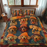 Set di Biancheria da Letto Trapuntata 3 Pezzi Bassotti di Endearing