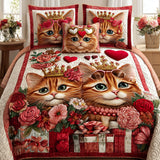 Set di Biancheria da Letto Trapuntata 3 Pezzi Amore Infinito