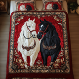 Set di Biancheria da Letto Trapuntata 3 Pezzi Eleganza di Equine