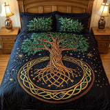 Set di Biancheria da Letto Trapuntata 3 Pezzi Crescita Eterna