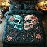 Set di Biancheria da Letto Trapuntata 3 Pezzi Amore Eterno