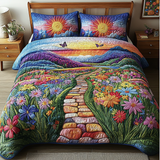 Ethereal Sunset Path 3-Piece Quilted Bedding Set NCU0VL1309