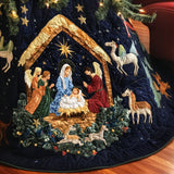 Notte Fedele Copri Base per Albero di Natale Trapuntato