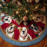 Pitbull Fedele Copri Base per Albero di Natale Trapuntato