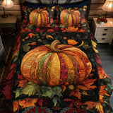 Set di Biancheria da Letto Trapuntata 3 Pezzi Magia dell'Autunno della Zucca