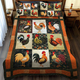 Set di Biancheria da Letto Trapuntata 3 Pezzi Farmstead Fowl