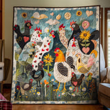 Giardino di Piume Quilt Artistico da Parete