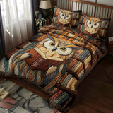 Set di Biancheria da Letto Trapuntata 3 Pezzi Piume e Fiction