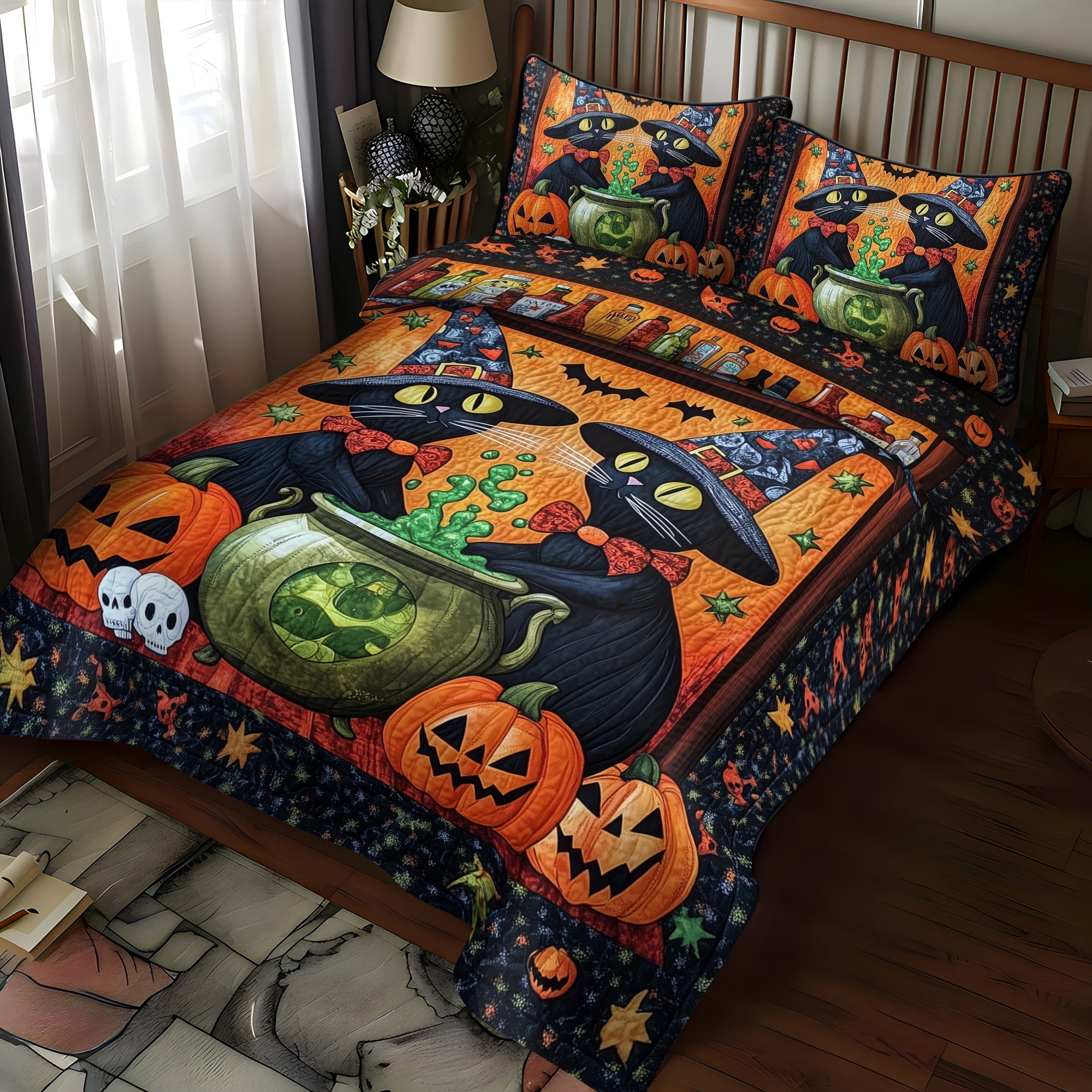 Set di Biancheria da Letto Trapuntata 3 Pezzi Felino di Alchemy