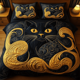 Set di Biancheria da Letto Trapuntata 3 Pezzi Eleganza del Felino