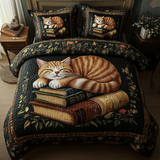 Set di Biancheria da Letto Trapuntata 3 Pezzi Fantasia del Felino