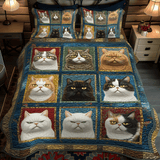 Set di Biancheria da Letto Trapuntata 3 Pezzi Felino e Fiction