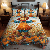 Set di Biancheria da Letto Trapuntata 3 Pezzi Spaventapasseri Festivo di Atmosphere