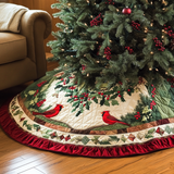 Cardinali Festivi Copri Base per Albero di Natale Trapuntato