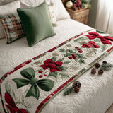 Natale Runner da Letto Trapuntato