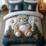 Set di Biancheria da Letto Trapuntata 3 Pezzi Amico Festivo della Foresta