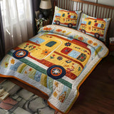 Set di Biancheria da Letto Trapuntata 3 Pezzi Gelo Festivo
