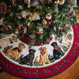 Labrador Retriever Festivo Copri Base per Albero di Natale Trapuntato