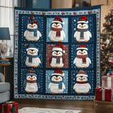 Pinguini Festivi Coperta Trapuntata