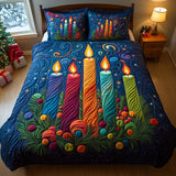 Set di Biancheria da Letto Trapuntata 3 Pezzi Splendore Festivo