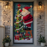 Delizia Festiva di Babbo Natale Copriporta Trapuntato
