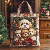 Shih Tzu Festivo Borsa Tote Trapuntata