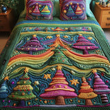 Set di Biancheria da Letto Trapuntata 3 Pezzi Festivo Treescape