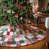 Girotondo Festivo Copri Base per Albero di Natale Trapuntato