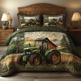 Tractor 3-Piece Quilted Bedding Set NCU0VT139