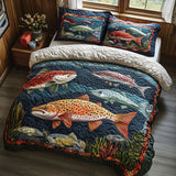Fish Tales 3-Piece Quilted Bedding Set NCU0PT5297
