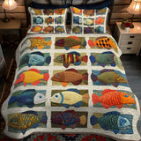 Set di Biancheria da Letto Trapuntata 3 Pezzi Pesca di Daydreams