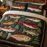 Set di Biancheria da Letto Trapuntata 3 Pezzi Pesca di Spot