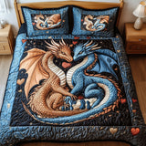 Set di Biancheria da Letto Trapuntata 3 Pezzi Fiamma dell'Amore