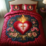 Set di Biancheria da Letto Trapuntata 3 Pezzi Grazia di Flaming del Cuore